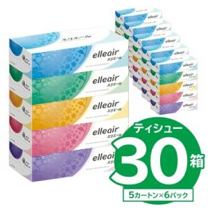 ふるさと納税 可児市 【ハーフサイズ】エリエールティシュー　180W5P×6パック 防災 備蓄