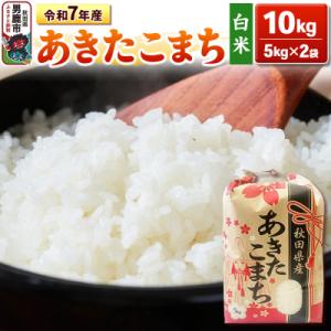 ふるさと納税 男鹿市 令和7年産 【白米】産 あきたこまち 10kg(5kg×2袋)|23_kml-031001