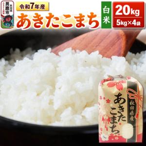 ふるさと納税 男鹿市 令和7年産 【白米】産 あきたこまち 20kg(5kg×4袋)|23_kml-032001