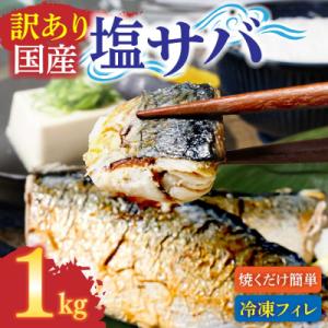 ふるさと納税 土佐清水市 訳あり 国産 塩サバ 切り身 約1kg(約6枚)味付き・冷凍【R01424】