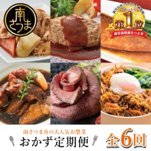 ふるさと納税 南さつま市 おかず定期便(全6回)偶数月◆2ヶ月に1度◆ハンバーグ ローストビーフ 角...
