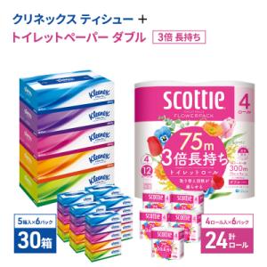 ふるさと納税 岩沼市 ティッシュ トイレットペーパー 日用品セット クリネックス スコッティ[No....