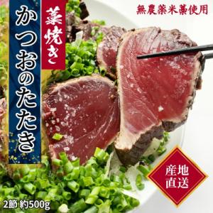 ふるさと納税 土佐清水市 藁焼き かつおのたたき 冷凍 2節 500g(3〜4人前)  タレ・塩付 ...