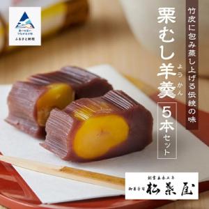 ふるさと納税 小松市 月よみ山路 栗むし羊羹5本セット 大人気ようかん 羊かんセット