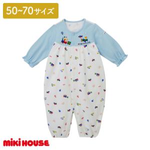 ふるさと納税 玖珠町 ミキハウス 天竺プリント ツーウェイオール(ブルー) ベビー服 ベビー ベビー用品 赤ちゃん 新生児