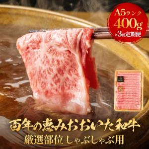 ふるさと納税 玖珠町 「百年の恵み おおいた和牛 」しゃぶしゃぶ用 400g × 3ヶ月 定期便 お...