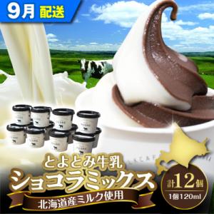 ふるさと納税 豊富町 【2026年9月配送】とよとみ牛乳ソフトクリーム【ショコラミックス 120ml...
