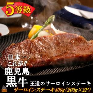 ふるさと納税 徳之島町 《年末お届け!》5等級 これが!!鹿児島黒牛 王道のサーロインステーキ 40...