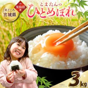 ふるさと納税 気仙沼市 米 宮城県産 とまたんのひとめぼれ 3kg [20565645]