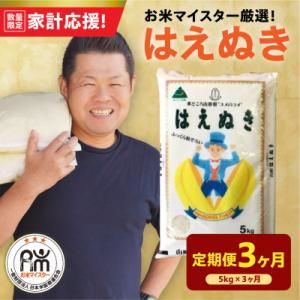 ふるさと納税 米沢市 【3ヶ月定期便】 令和7年産 はえぬき 5kg × 3回 計15kg