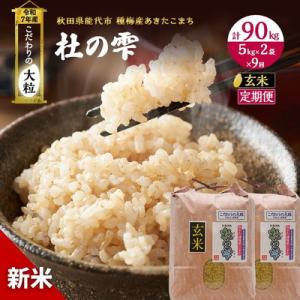 ふるさと納税 能代市 定期便9ヶ月 玄米 あきたこまち 杜の雫 10kg 9回[No.5335-0428]