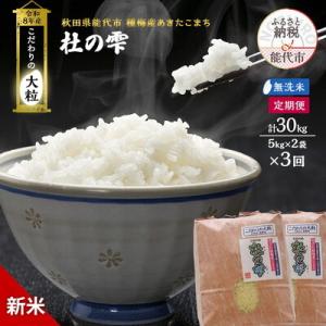 ふるさと納税 能代市 先行予約 新米 無洗米 定期便3ヶ月 あきたこまち 10kg 計30kg[No.5335-1609]