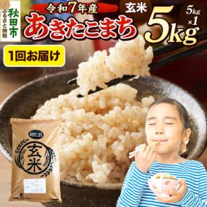ふるさと納税 秋田市 《令和7年産》 あきたこまち 5kg 玄米|15_mge-010501g