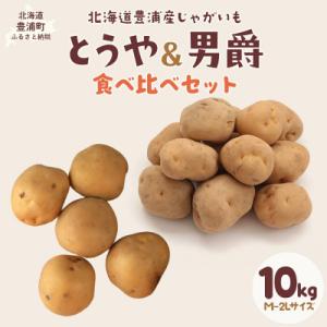 ふるさと納税 豊浦町 【先行受付】北海道豊浦産じゃがいも とうや男爵食べ比べセット合計約10kg M...