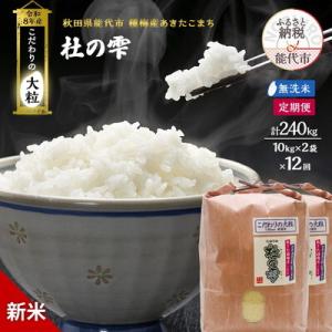 ふるさと納税 能代市 先行予約 新米 定期便12ヶ月 あきたこまち 20kg 計240kg[No.5335-1642]