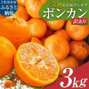 ふるさと納税 土佐清水市 R9.1月下旬発送 訳あり ポンカン 3kg(デコポンの親)家庭用みかん【...