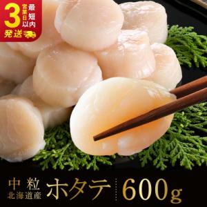 ふるさと納税 釧路市 北海道産 ホタテ 中粒サイズ 600g 冷凍 特選 貝柱 貝 帆立 ホタテ ほ...