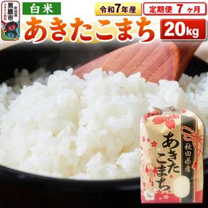 ふるさと納税 男鹿市 《定期便7ヶ月》令和7年産 【白米】秋田県産 あきたこまち 20kg|23_kml-032007