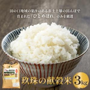 ふるさと納税 玖珠町 令和7年 玖珠の献穀米 3kg 米 ひとめぼれ 大分県 玖珠町 こめ お米 白米