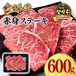 ふるさと納税 西都市 宮崎牛赤身ステーキ600gA4〜A5等級モモステーキ 牛肉内閣総理大臣賞連続受...