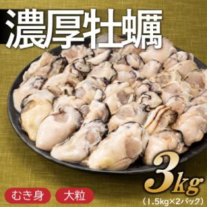 ふるさと納税 新宮町 旬を急速凍結した濃厚な牡蠣(3.0kg).バラ凍結.国産.BC010