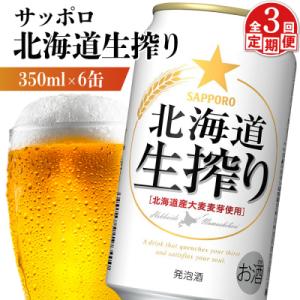 ふるさと納税 恵庭市 【定期便:3回】サッポロ 北海道生搾り 350ml×6缶【88014101】