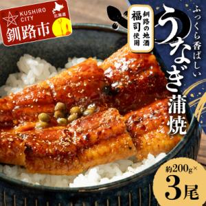 ふるさと納税 釧路市 うなぎ蒲焼 200g×3尾...の商品画像