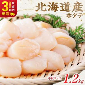 ふるさと納税 釧路市 北海道産 ホタテ 中粒サイズ 1.2kg 冷凍 特選 貝柱 貝 帆立 ホタテ F4F-8924
