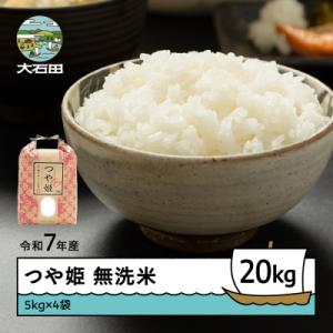 ふるさと納税 大石田町 米 令和7年産 つや姫 無洗米 20kg 5kg×4袋 順次発送 ap-tsmxa5x4