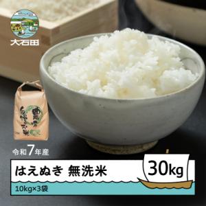 ふるさと納税 大石田町 米 令和7年産 はえぬき 無洗米 30kg 10kg×3袋 順次発送 ap-hamxa10x3