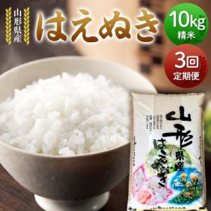 ふるさと納税 戸沢村 【定期便3回】山形県産 はえぬき 10kg(5kg×2)×3回 合計30kgF7W-0293