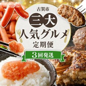 ふるさと納税 古賀市 【3回発送】古賀市三大人気グルメ定期便