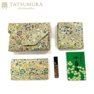 ふるさと納税 京都市 【龍村美術織物】早雲寺(金)茶道具5点セット(出帛紗など)