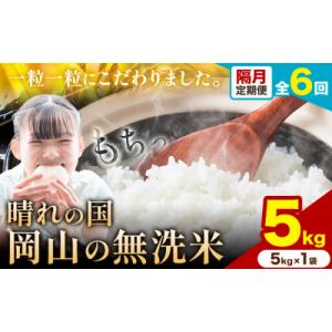 ふるさと納税 矢掛町 【隔月6ヶ月定期便】晴れの国岡山の無洗米 5kg 矢掛町《申し込み翌月から1か月おきに発送》