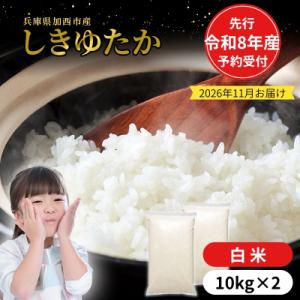 ふるさと納税 加西市 【令和8年産 先行受付】しきゆたか 白米 20kg《2026年11月発送》[No5698-2553]