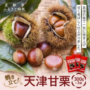 ふるさと納税 京都市 《先行予約 2026年9月下旬〜発送》焼き立て! 天津甘栗300g×3袋|京都...