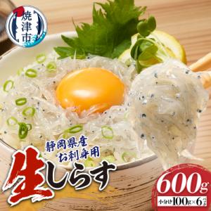 ふるさと納税 焼津市 静岡県産お刺身用生しらす:100g×6パック　合計600g(a10-1266)