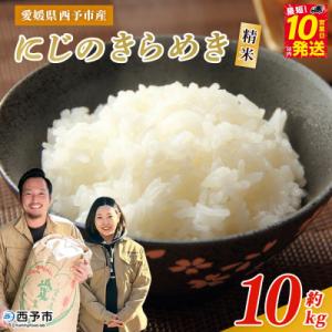 ふるさと納税 西予市 <令和7年産 西予市産 にじのきらめき 精米 約10kg宇都宮米穀お米 米