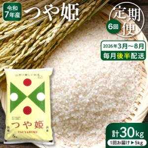 ふるさと納税 東根市 【2026年3月スタート】 特別栽培米つや姫5kg×6回(毎月 後半発送)定期便 hi053-041
