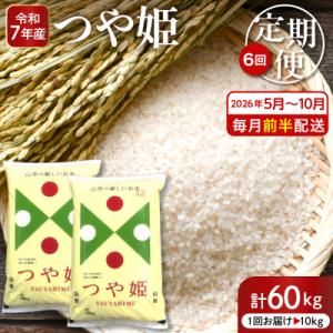 ふるさと納税 東根市 【2026年5月スタート】特別栽培米つや姫10kg×6回(毎月 前半発送)定期便 hi053-052