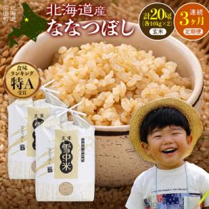 ふるさと納税 沼田町 【定期便3ヶ月】ななつぼし 玄米 20kg(10kg×2袋) 5月発送開始 nr-1292