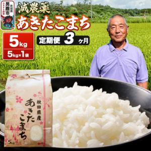 ふるさと納税 男鹿市 あきたこまち 5kg×1袋 白米 藤田清秀 令和7年産 【定期便3ヶ月】|23_fjk-010503