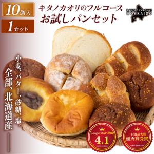 ふるさと納税 岩見沢市 キタノカオリのフルコースお試しパンセット (計10個) 1セット[ベーカリーカンスケ]