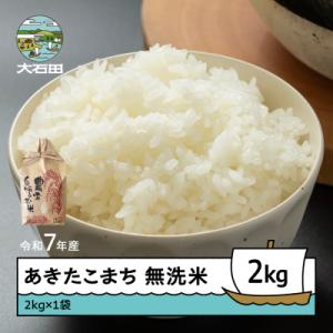 ふるさと納税 大石田町 米 令和7年産 あきたこまち 無洗米 2kg 順次発送 山形県産 ap-akmxa2