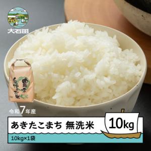 ふるさと納税 大石田町 米 令和7年産 あきたこまち 無洗米 10kg 10kg×1袋 順次発送 ap-akmxa10x1