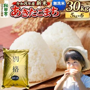 ふるさと納税 秋田市 《令和8年産 新米受付》あきたこまち 30kg 無洗米|15_mge-0130...