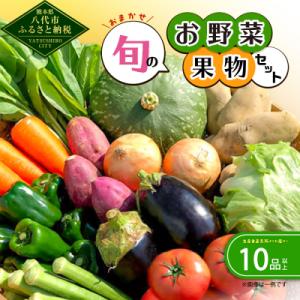 ふるさと納税 八代市 生産者直売所よりお届け!おまかせ旬のお野菜・果物セット! おすすめ10品以上_001-4634-B