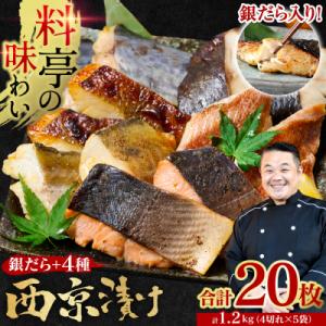 ふるさと納税 八代市 【令和8年熊本地震復興支援】訳あり 西京漬け 1.2kg 5種20枚_169-5198-C