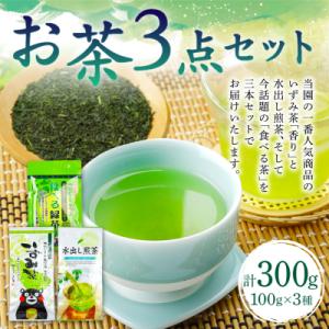 ふるさと納税 八代市 いずみ茶 水出し煎茶 食べるお茶 3点セット 各100g 計300g_118-...