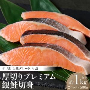 ふるさと納税 八代市 厚切り プレミアムグレード 銀鮭 切身 (甘塩) 1kg 約500g×2パック...